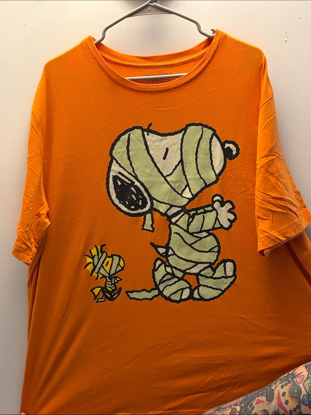 Orange Snoopy Mummy Graphic Tee